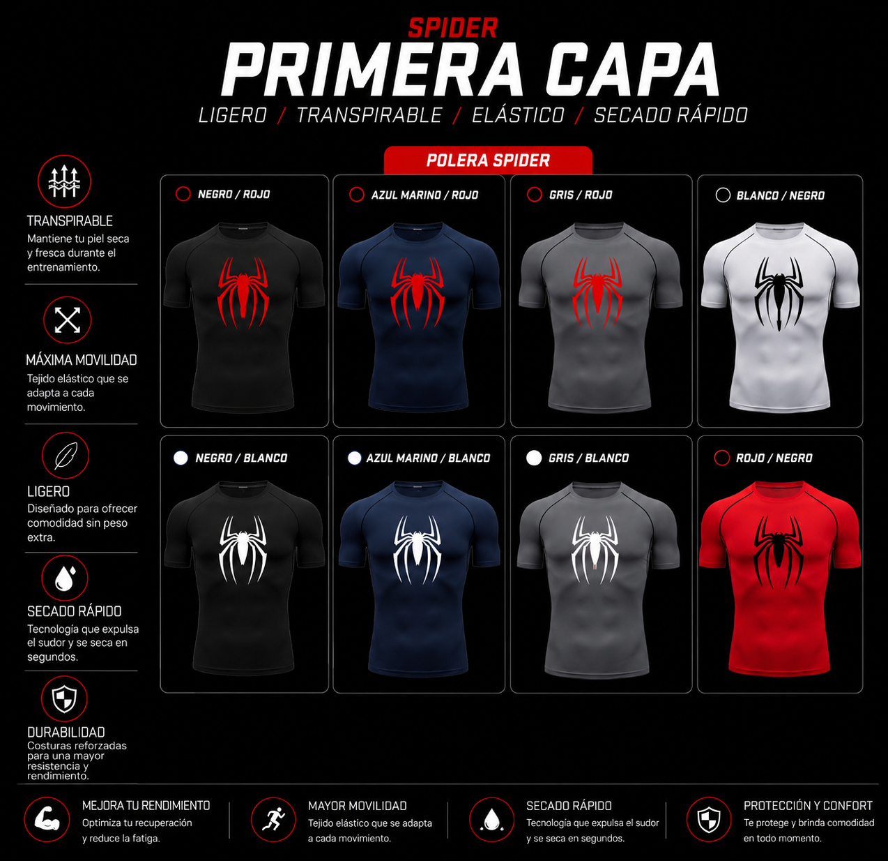 Conjunto Spider Primera Fase